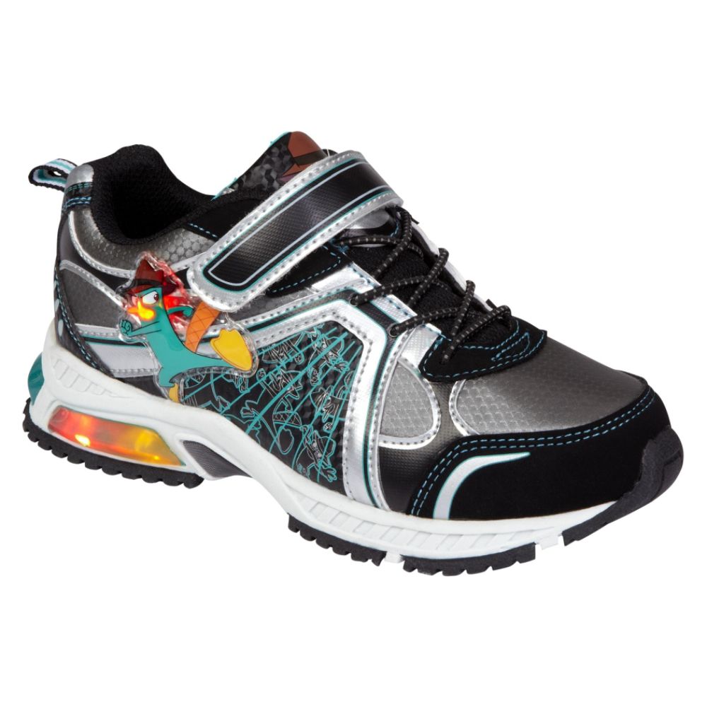 Character Boy's Phineas-Fe Lighted Athletic Shoe - Black