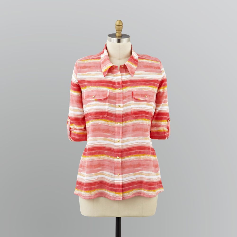 Jaclyn Smith Women's Plus Basic Utility Blouse at Kmart.com