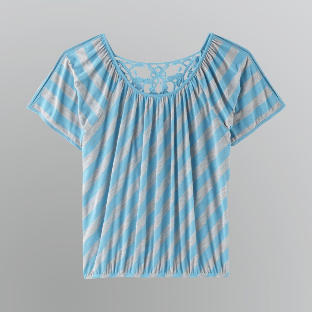 Bongo Women's Plus Open Shoulder Crochet Back Top at Kmart.com