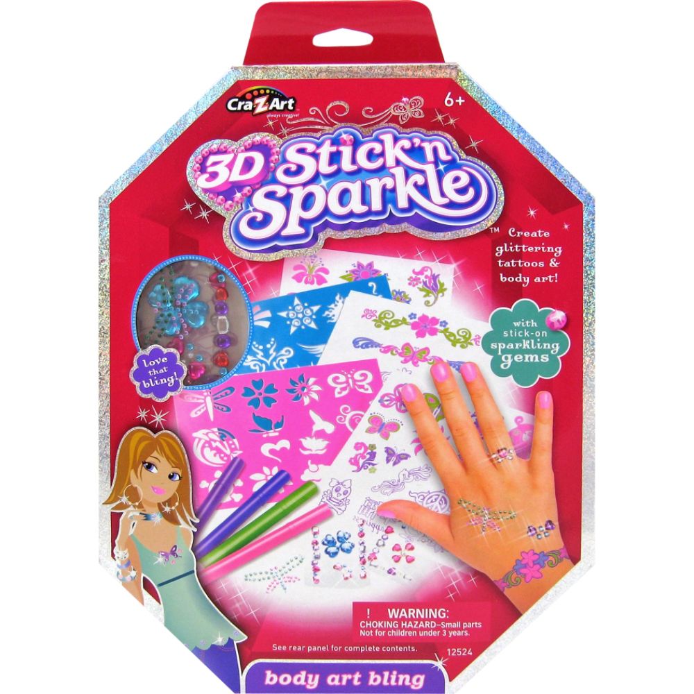 Cra-Z-Art 3D Stick'n Sparkle Body Art Bling at Kmart.com