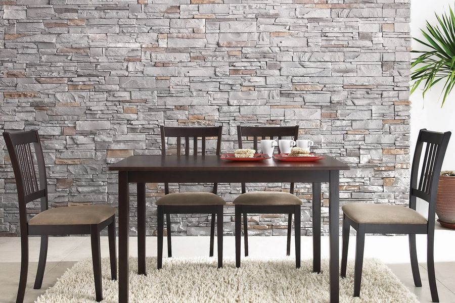 Baxton Studio Sharon Brown Wood 5-Piece Modern Dining Set at Sears.com