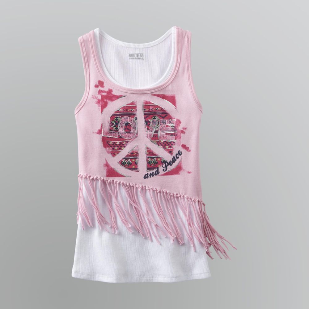 Route 66 Girl's Layered Fringe Tank Set - Love at Kmart.com