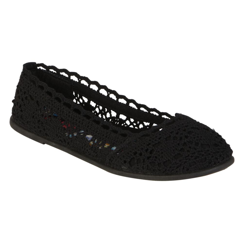 Bongo Women's Ella Macrame Flat - Black at Kmart.com
