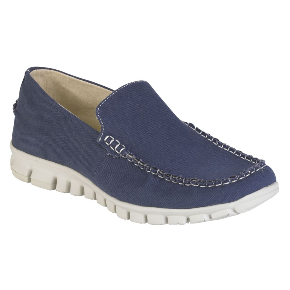 Deer Stags Men's Casual Shoe Moc Canvas - Navy