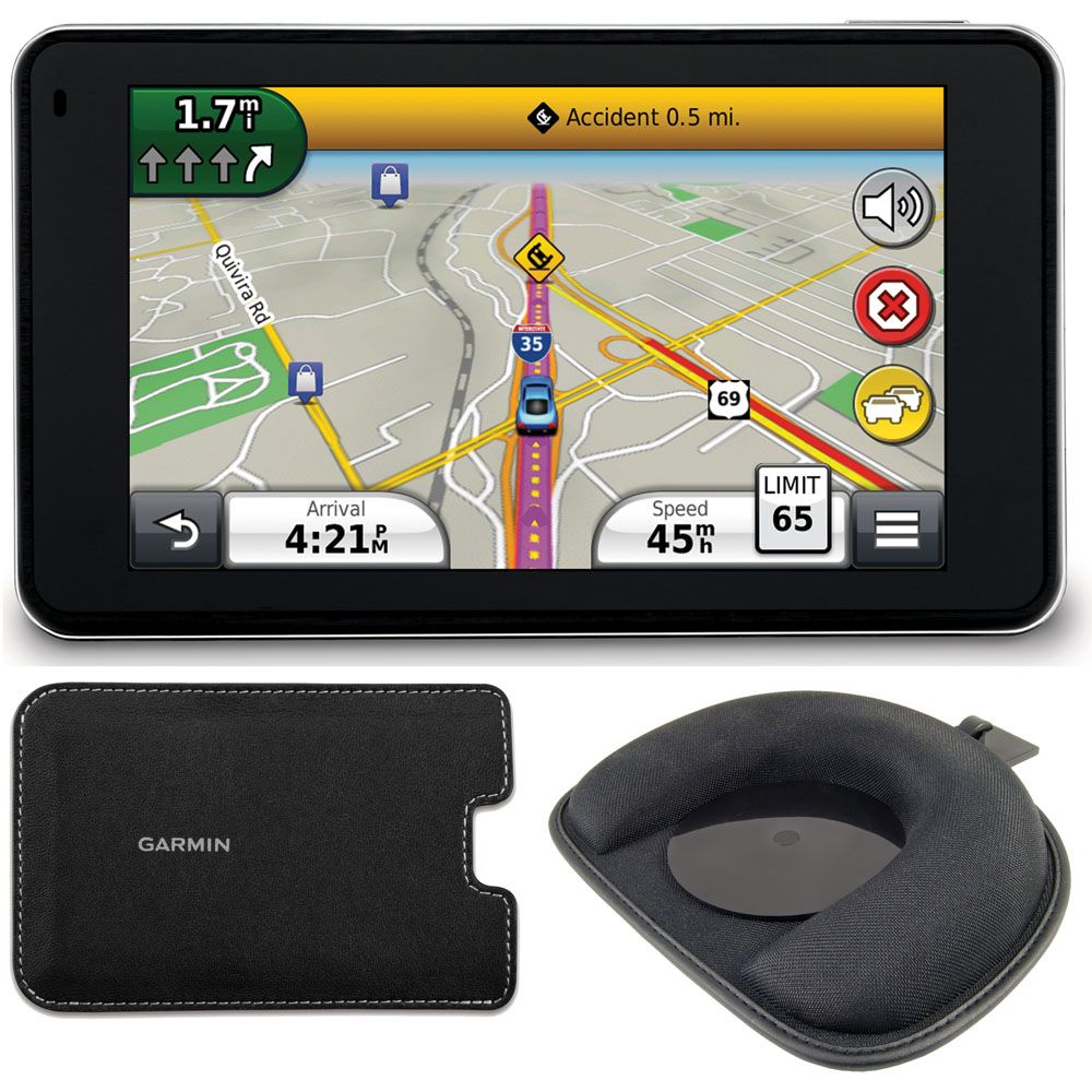 Garmin NUVI3490LMT KIT 4.3 In. GPS with Bluetooth, Lifetime Maps and Traffic, Friction Dash Mount, and Carry Case at Kmart.com