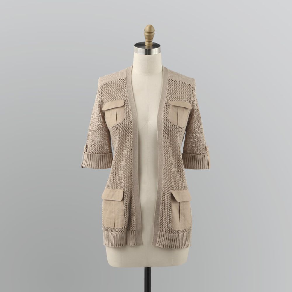 Jaclyn Smith Women's Open Weave Cardigan at Sears.com