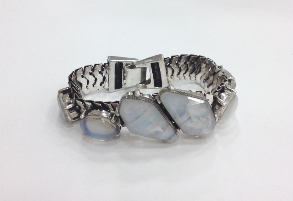 Kardashian Kollection Silver Stretch Ring With Iridescent Stones at Sears.com