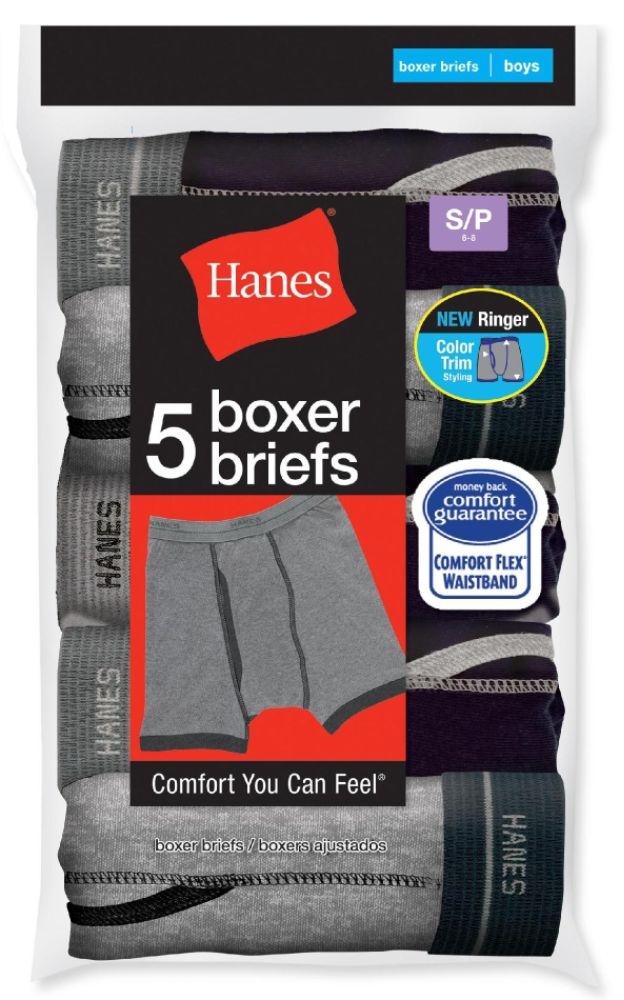 Hanes Boy's Ringer Style Boxer Brief - 5 Pack at Kmart.com