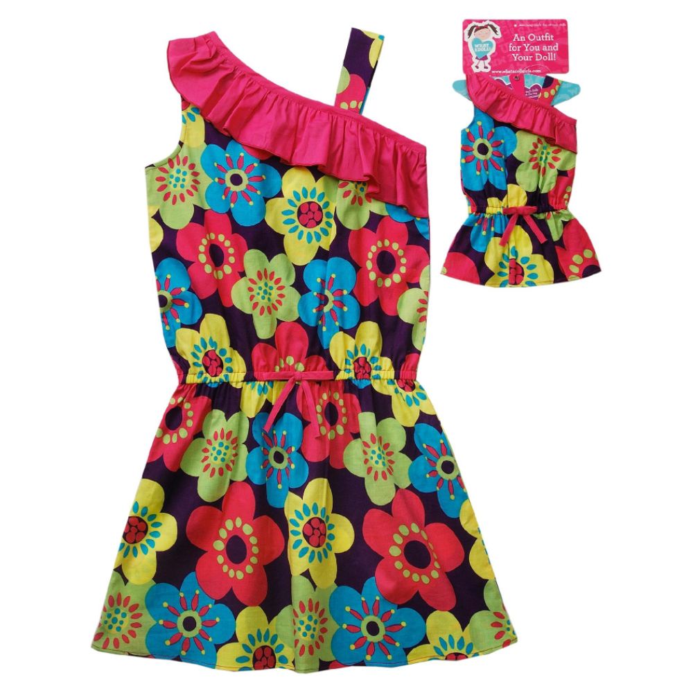 What A Doll Girls One-Shoulder Ruffled Romper Floral at Kmart.com