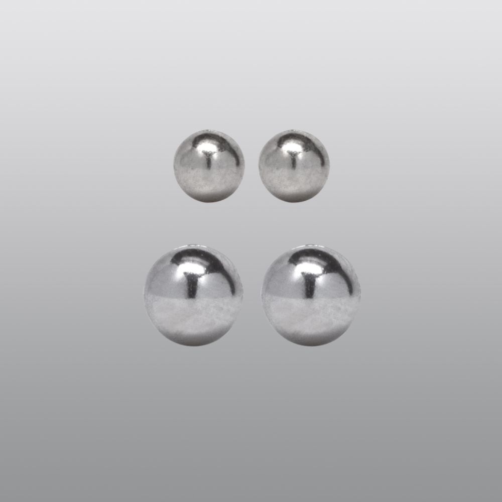 Sterling Silver ²-Pair Polished Ball Stud Earring Set at Sears.com