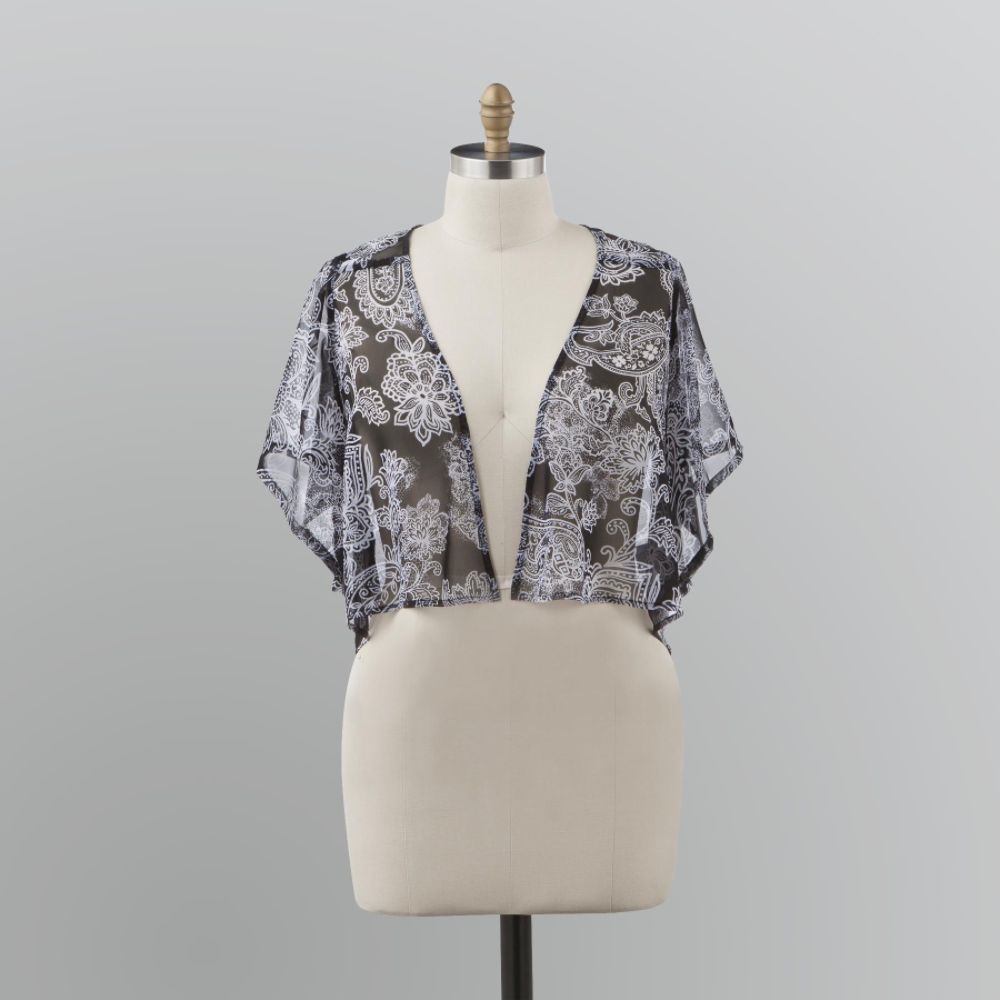 Apostrophe Women's Petite Floral Chiffon Jacket at Sears.com