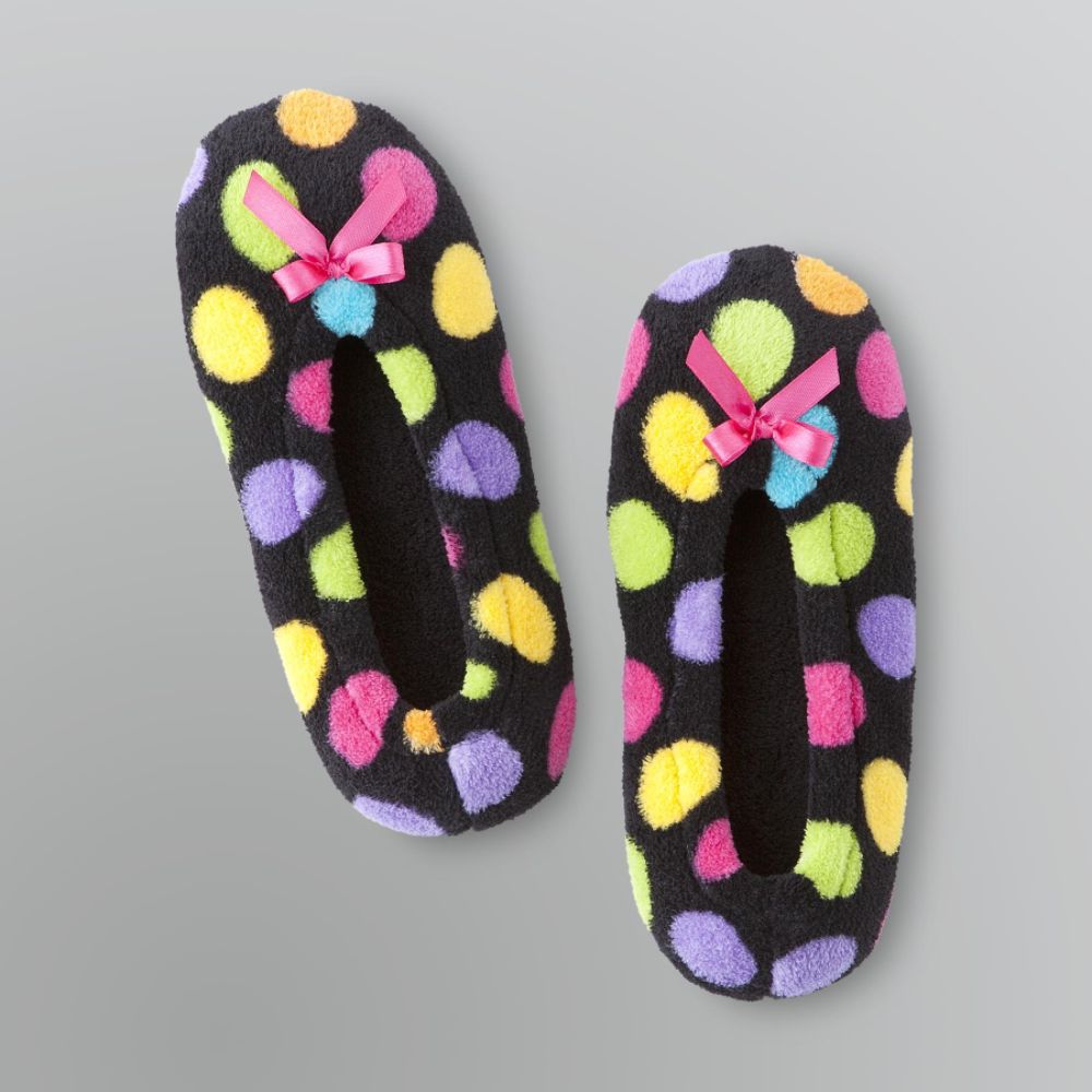Joe Boxer Women's Fleece Gripper Slippers - Polka Dot at Sears.com