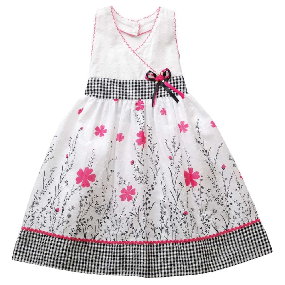 Youngland Girl's Toddler Dress Border Clip Halter White Dot at Sears.com
