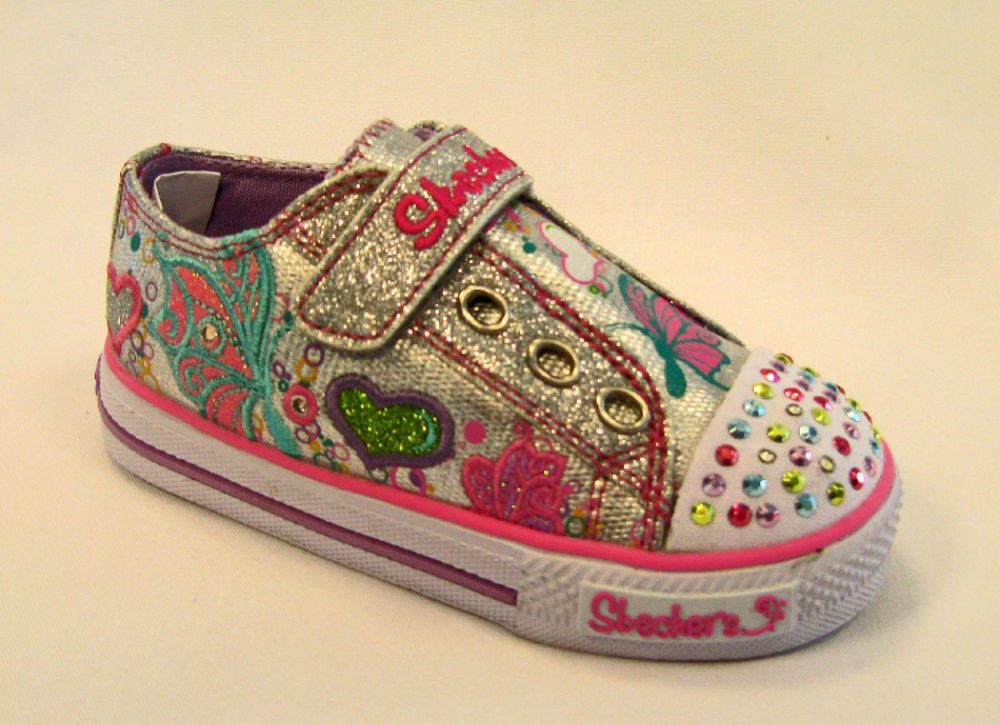 Skechers Toddler Girl's Brite Wing Lighted Jogger - Silver at Sears.com