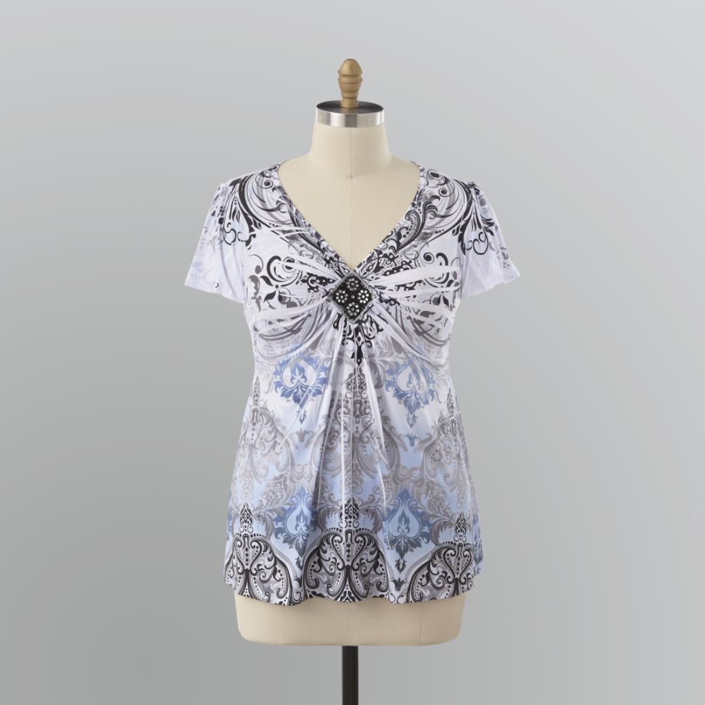 Live and Let Live Women's Plus Printed Bollywood Blouse at Sears.com