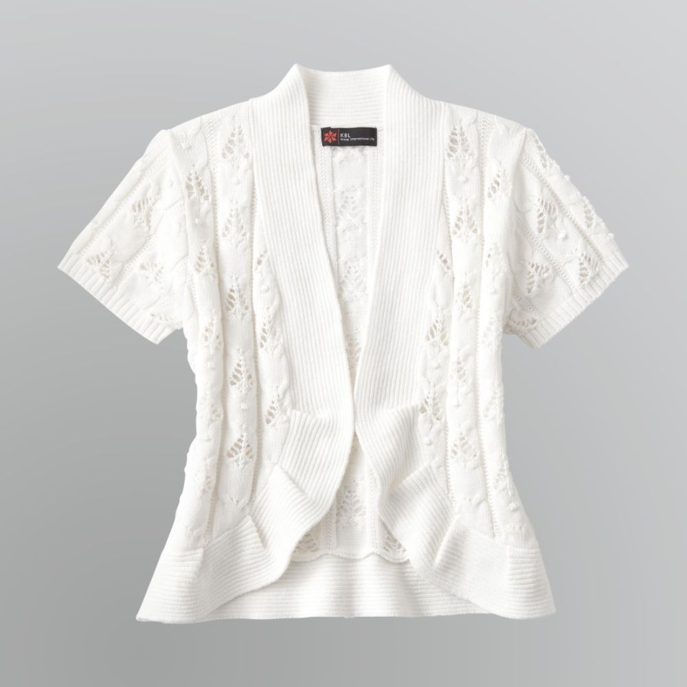 Jaclyn Smith Women's Cable Pointelle Shrug Sweater at Sears.com