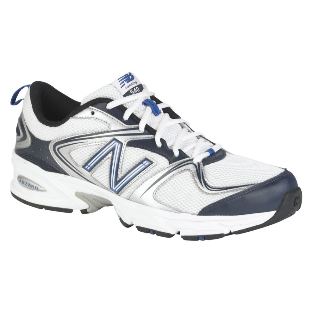 Shoes Wide Width on New Balance Men S M540 Running Shoe Wide Width   White Navy