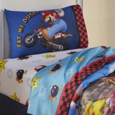 Super Mario Bedding on Licensed Kids Super Mario Sheet Set