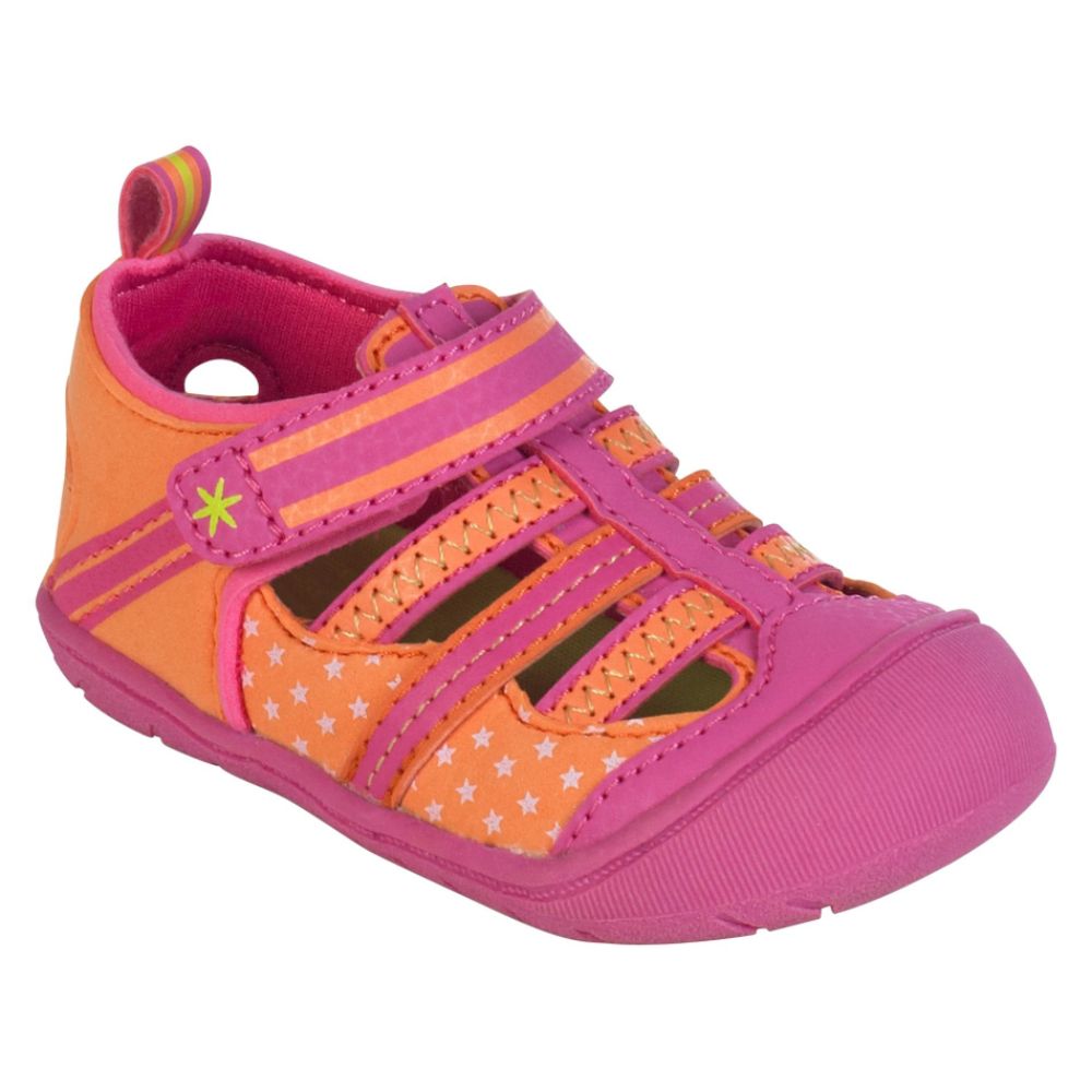 WonderKids Baby Girl's Race Bump Toe Sandal - Coral at Kmart.com