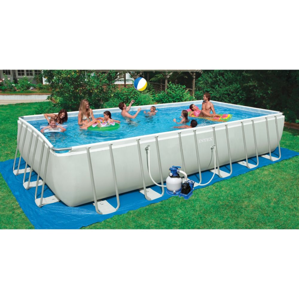 Intex 24ft X 12ft X 52in Rectangular Frame Pool at Kmart.com