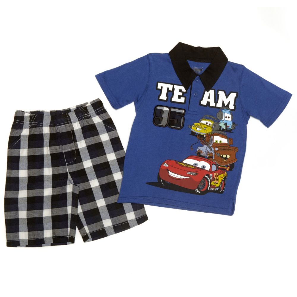 Character Boys Infant/Toddler Polo With Plaid Shorts Set Cars at Sears.com