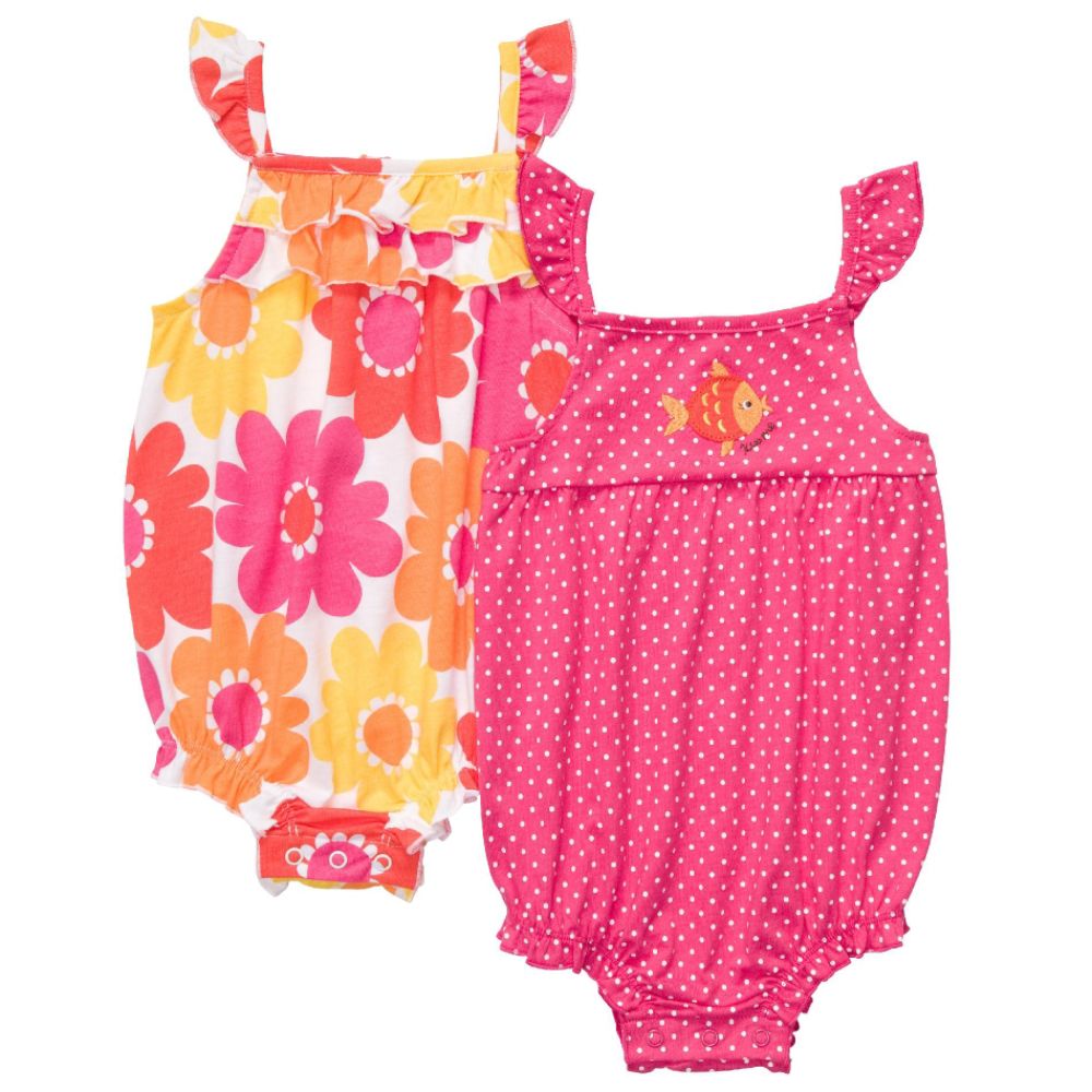 Carters Girl's Newborn Jumper 2 Pack Pink/Yellow at Sears.com