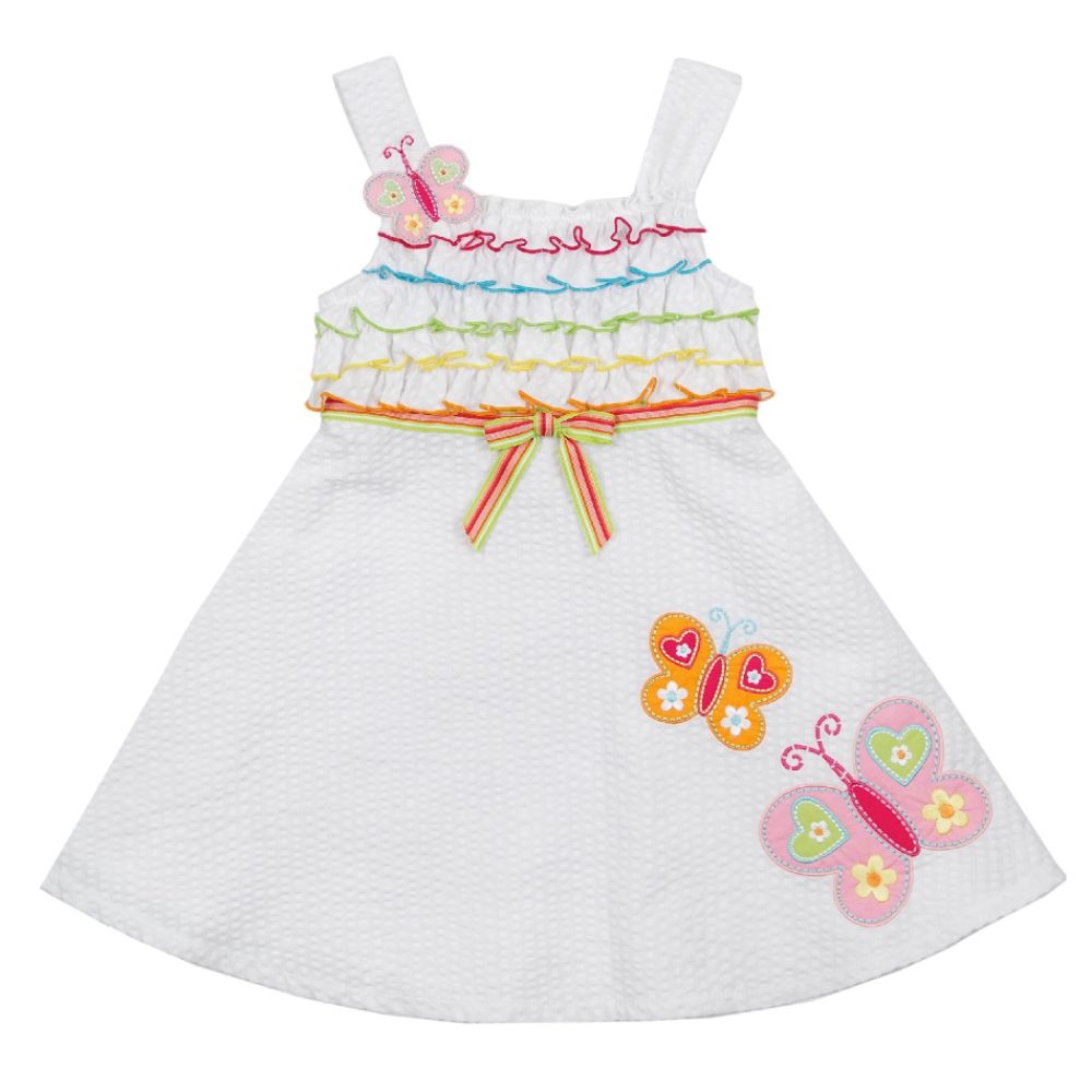Youngland Girl's Toddler Dress Butterfly Seersucker White at Sears.com