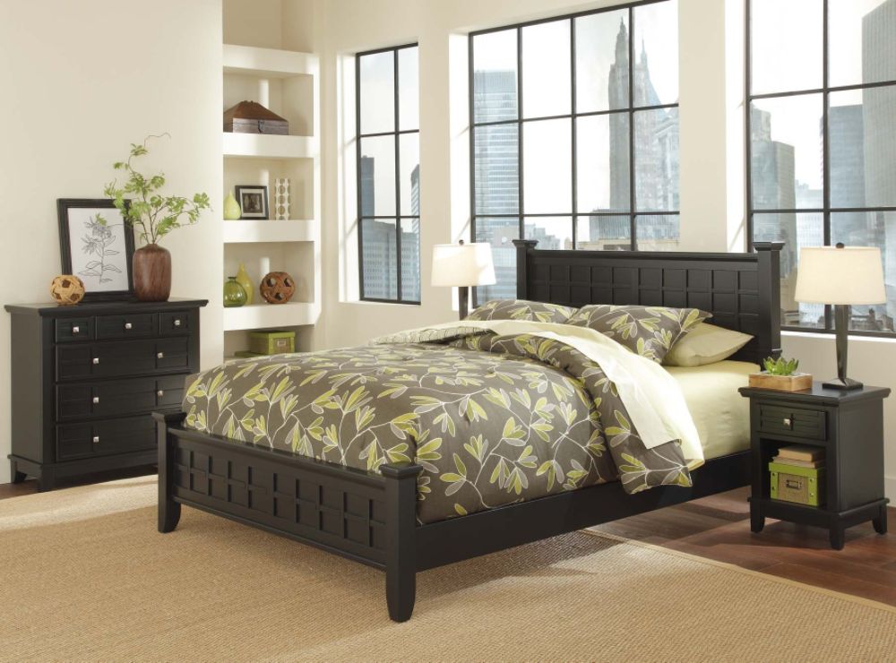 Home Styles Arts & Crafts Bed, Night Stand, &