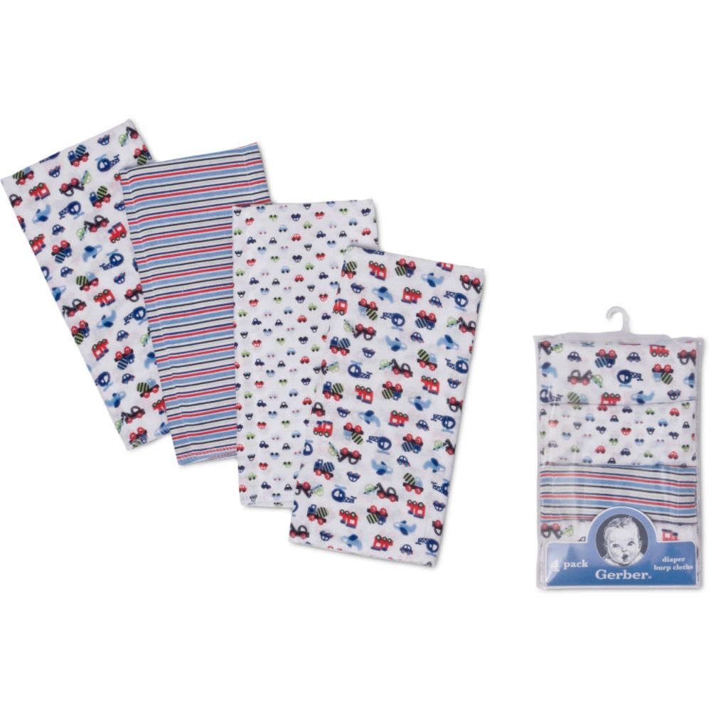 Gerber Baby's Burp Cloths Four Pack