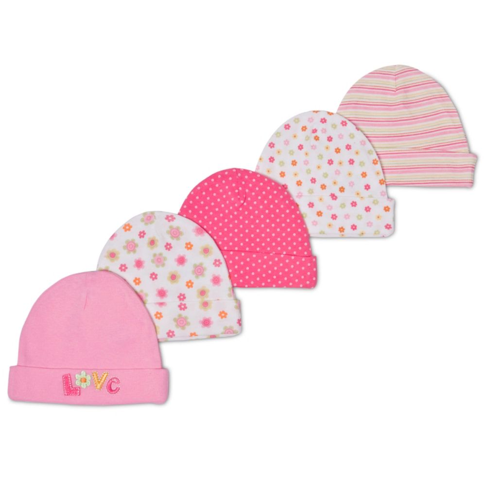 Gerber Infant Girls Caps With Cuffs Five Pack at Kmart.com