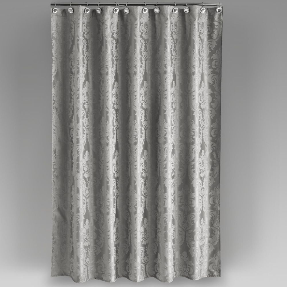 Kardashian Kollection Home New York Dreamer Silver Damask Shower Curtain at Sears.com