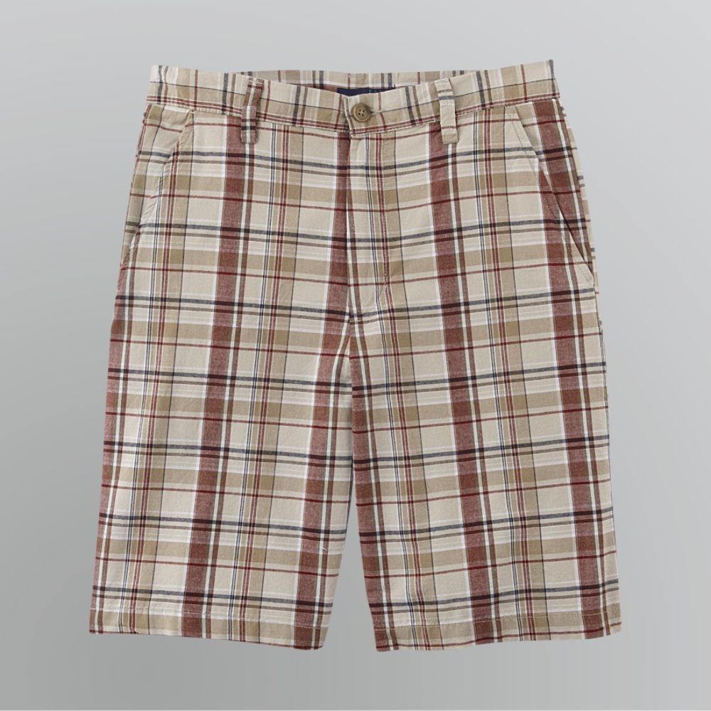Basic Editions Men's Plaid Flat Front Shorts at Kmart.com