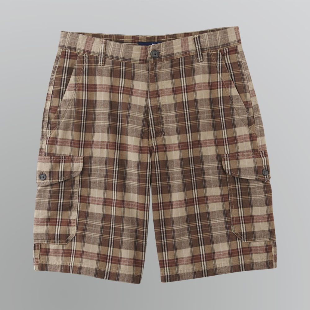 Basic Editions Men's Plaid Cargo Shorts at Kmart.com