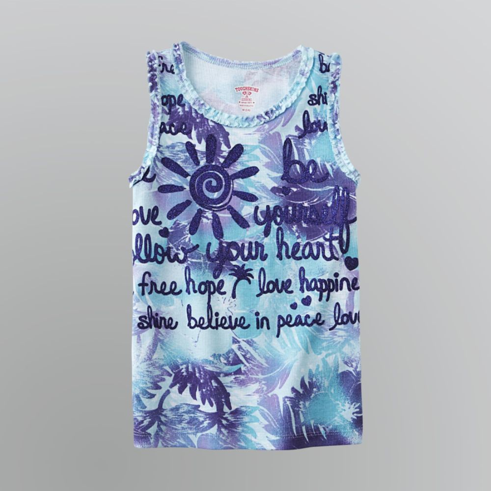 Toughskins Girl's Ribbed Sparkle Tank