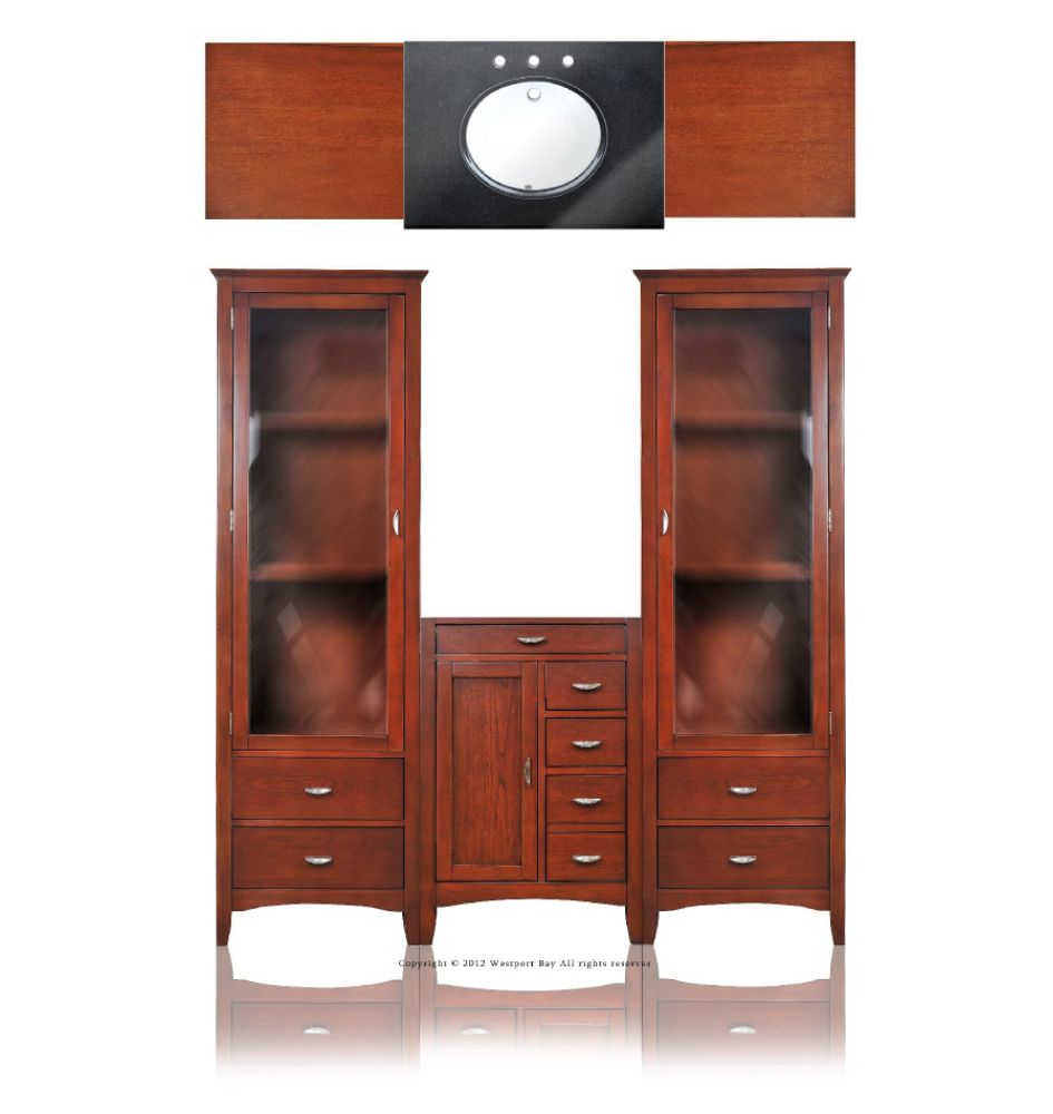 Westport Bay 73" Single Basin Vanity in Warm Cherry Finish at Kmart.com