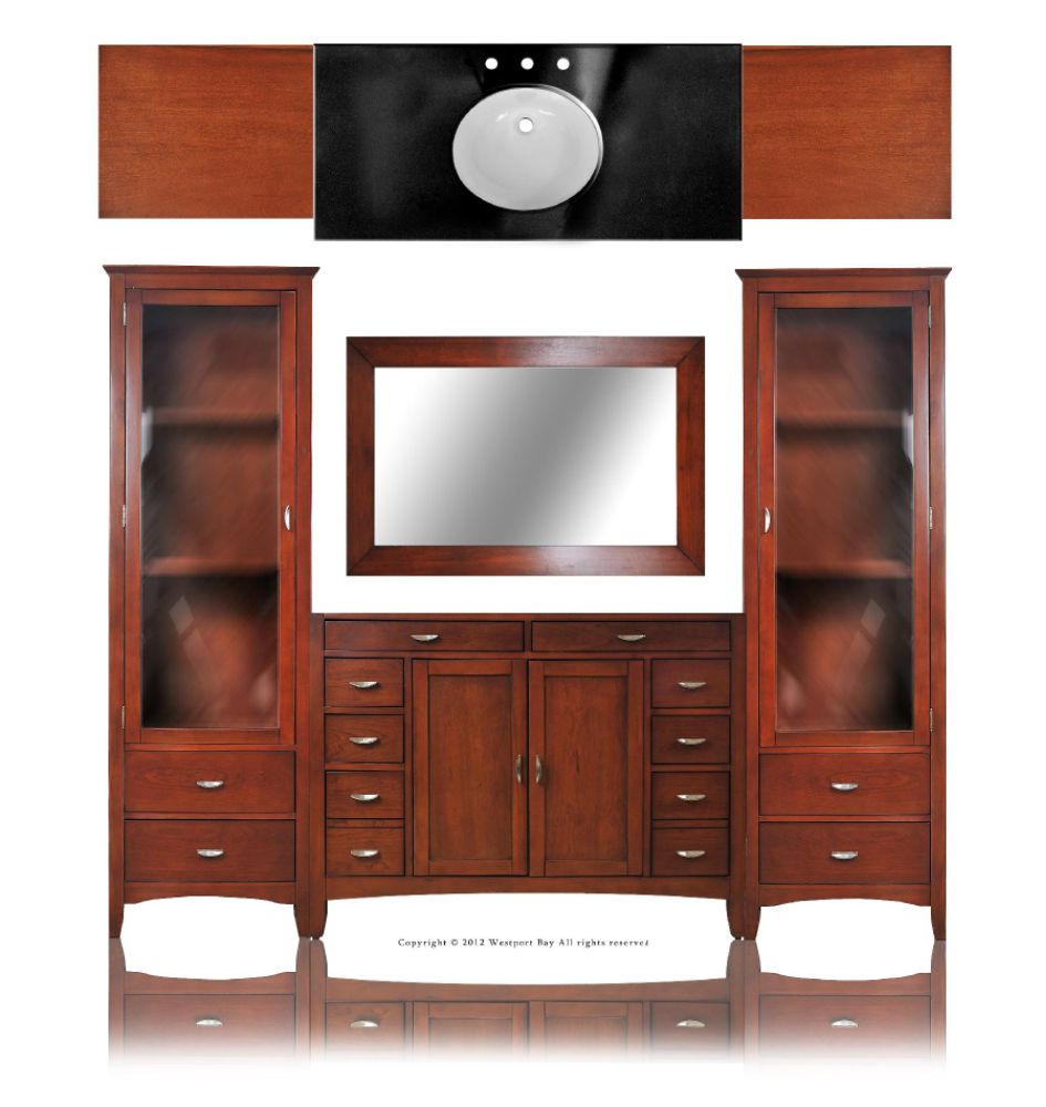 Westport Bay 97" Single Basin Vanity in Warm Cherry Finish at Kmart.com