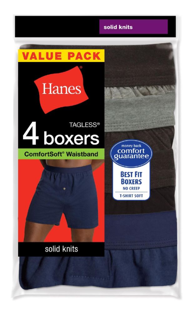 Hanes Solid Knit Boxers at Kmart.com