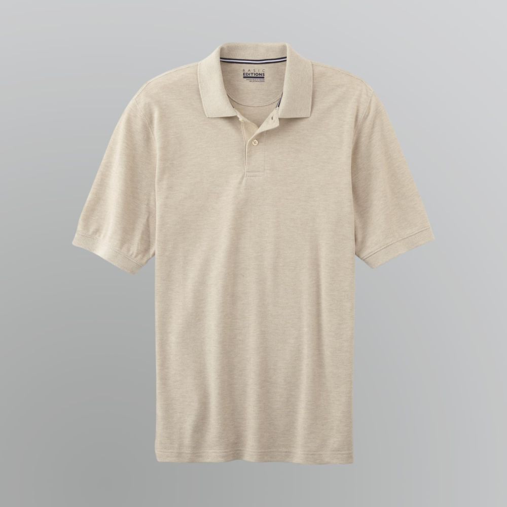 Basic Editions Men's Big & Tall Solid Polo Shirt at Kmart.com