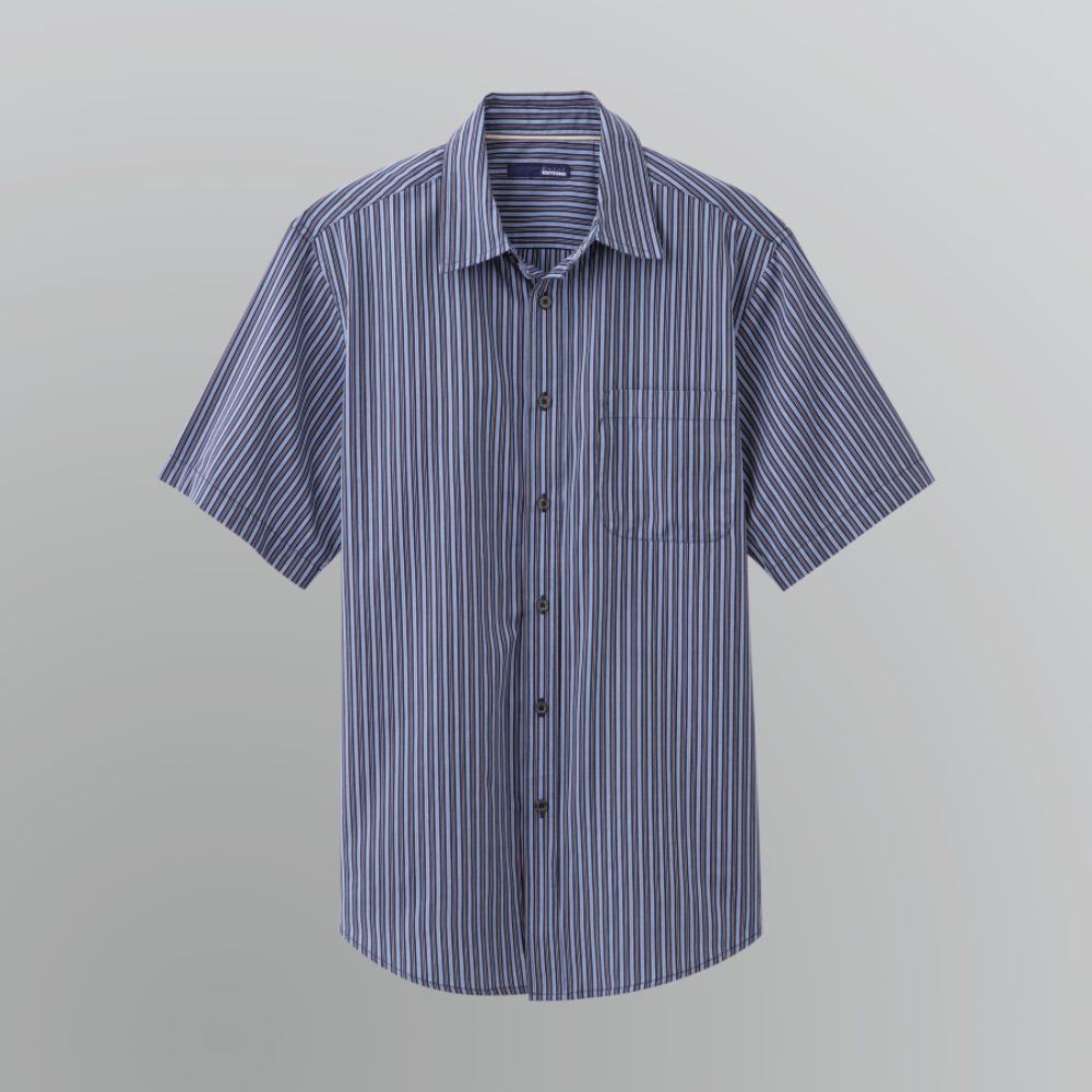 Basic Editions Men's Short Sleeve Striped Shirt at Kmart.com