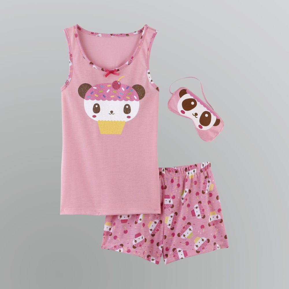 Joe Boxer Girl's Panda Cupcake Pajama Set - 3pc.