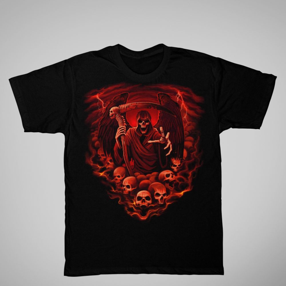 Men's "Skulreap"  Black Short Sleeve Tee at Kmart.com