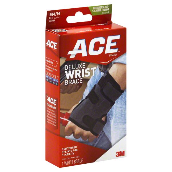 Ace Wrist Brace, Deluxe, SM/M, Left Wrist, Moderate-Stabilizing Support, 1 brace at Kmart.com