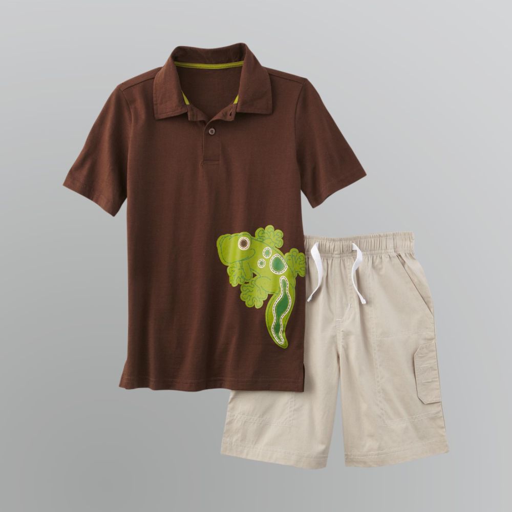 Basic Editions Boy's Gecko Shirt and Short Set at Kmart.com