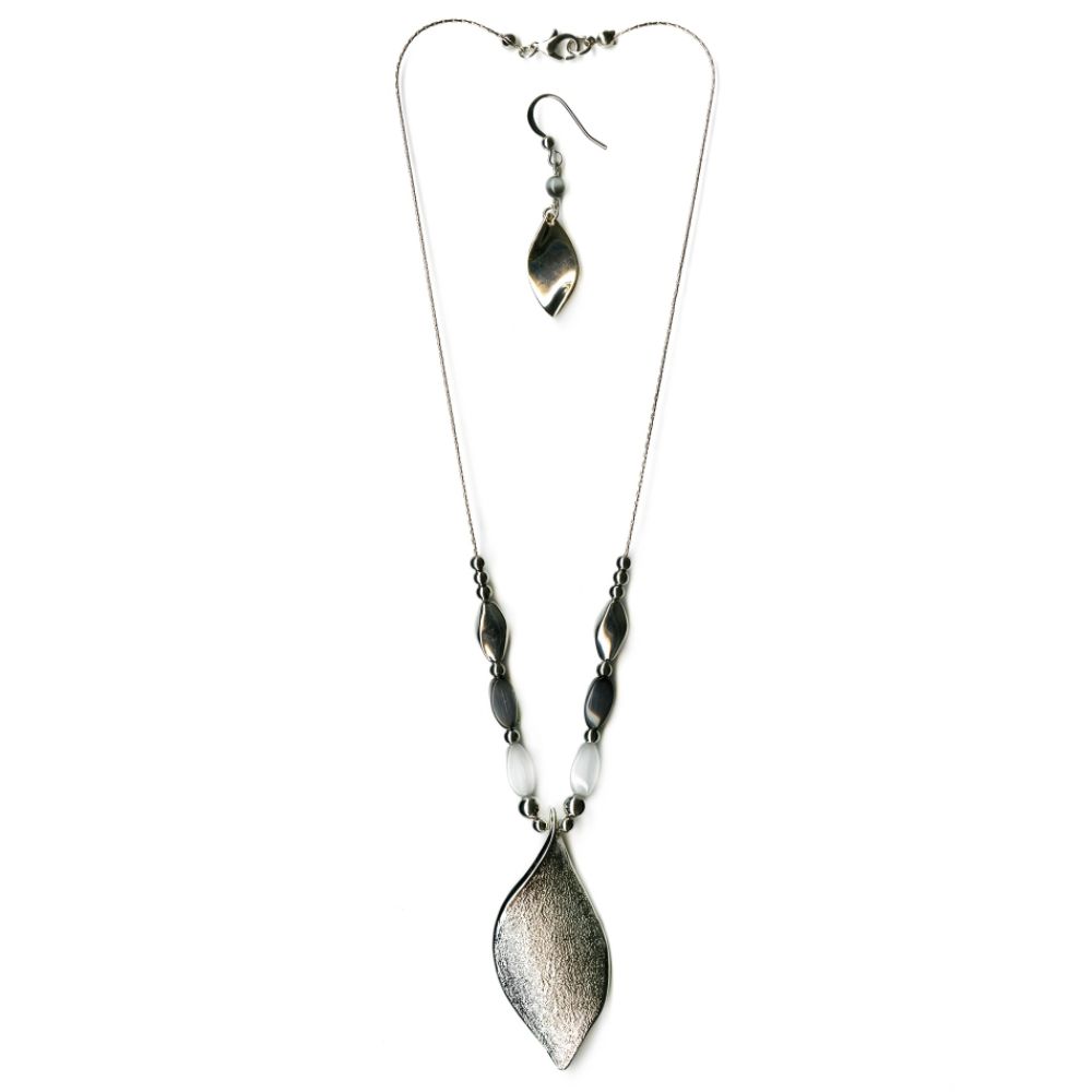 Jaclyn Smith Jet White Cateye Necklace and Earring Set at Kmart.com