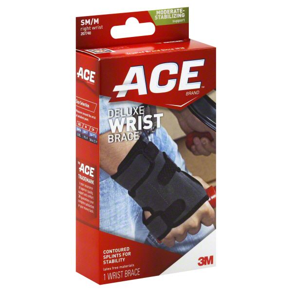 Ace Wrist Brace, Deluxe, SM/M, Right Wrist, Moderate-Stabilizing Support, 1 brace at Kmart.com