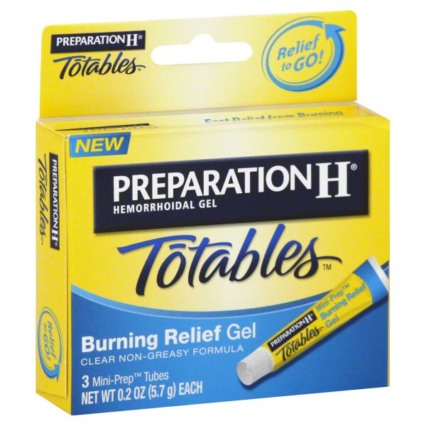 Preparation H Totables Hemorrhoidal Gel, Mini-Prep Tubes, 3 - 0.2 oz (5.7 g) tubes at Kmart.com