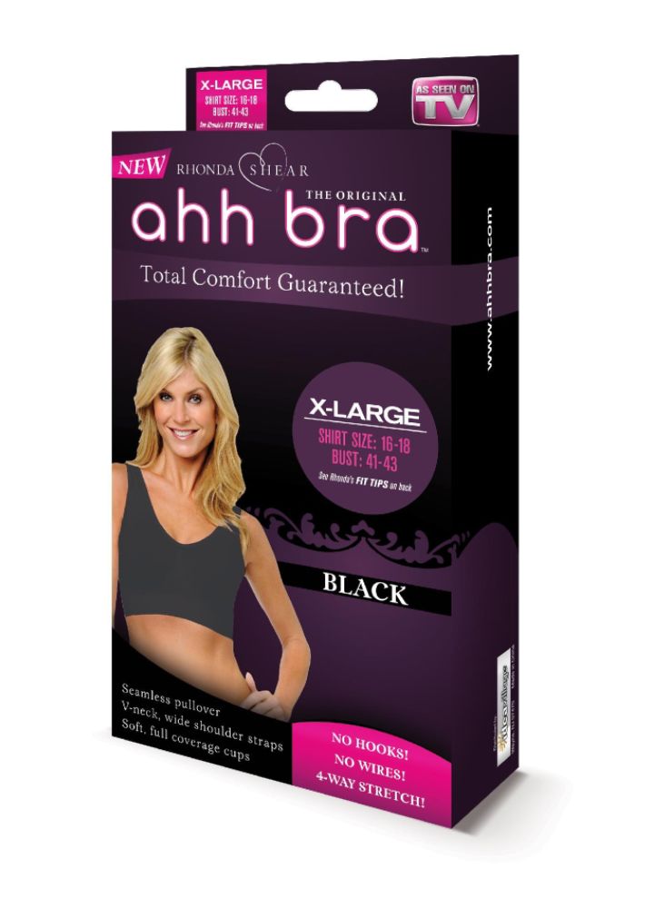Ahh Bra Size X-Large Black