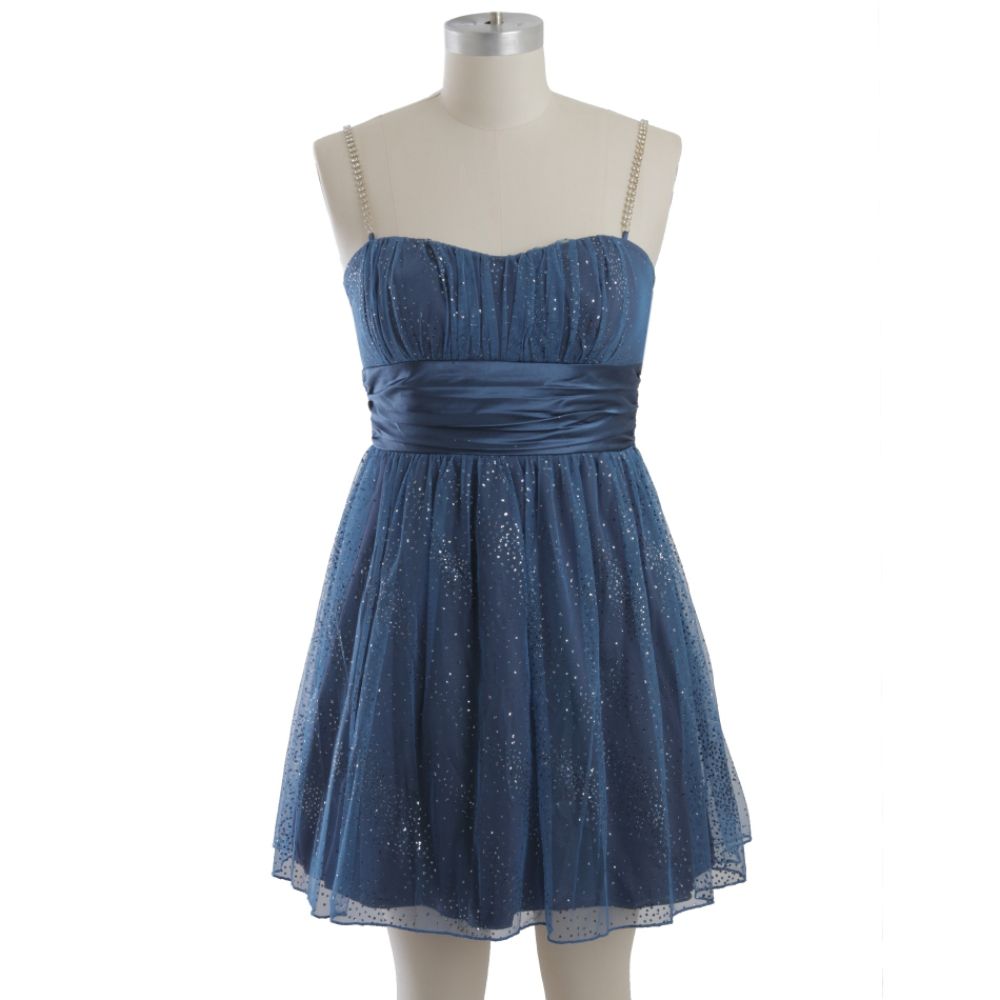 Speechless Juniors Emma Party Dress Pearl Straps Glitter Blue at Sears.com