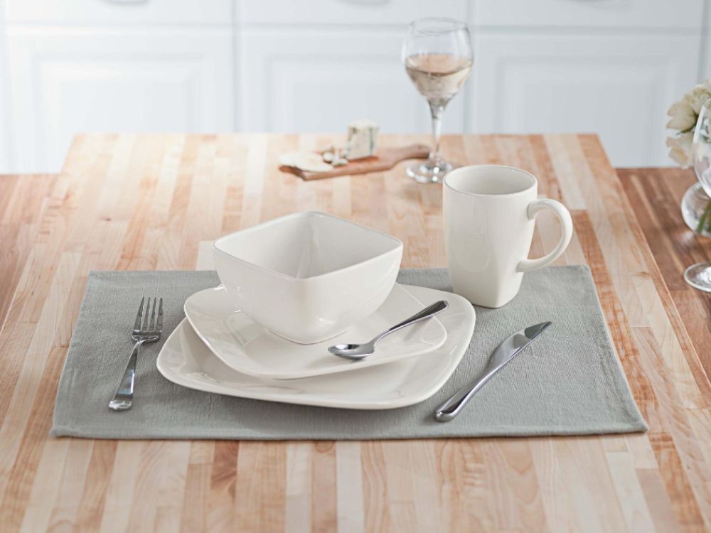 Sandra by Sandra Lee 16PC DINNERWARE SET WHITE SOFT SQ at Kmart.com