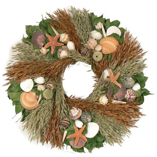 The Christmas Tree Company Beach Bungalow 22 Inch Premium Dried Floral Wreath at Sears.com
